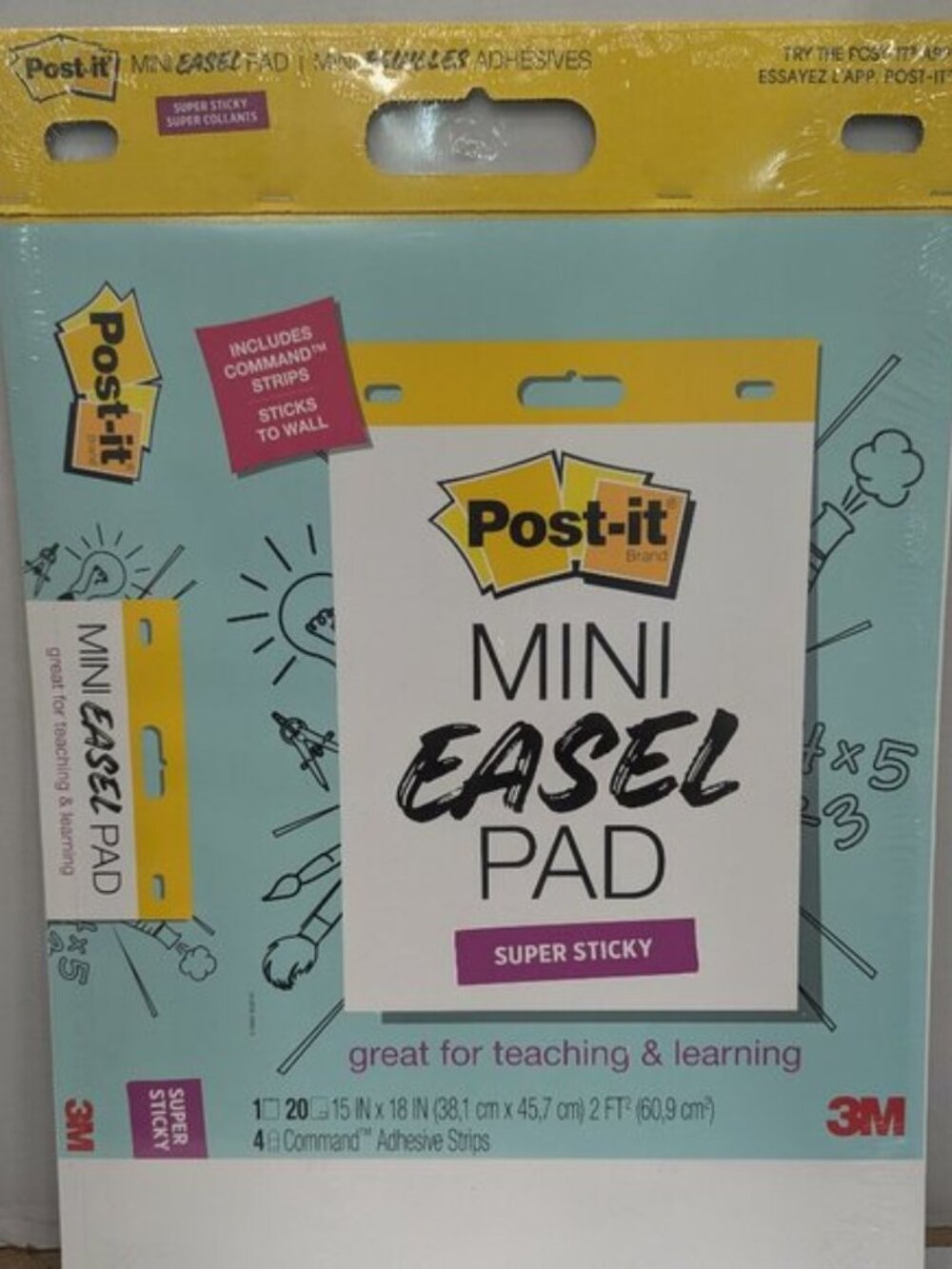 Post-it Super Sticky Mini Easel Pad – 20 Sheets, 15"x18", White